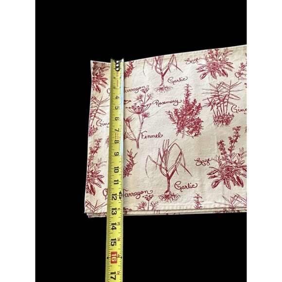 Natural Cotton Placemat Set 4 1993 KISMET Ginger Parsley Rosemary French Cottage - Picture 6 of 8